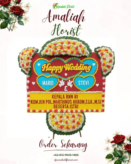 Papan Bunga Pernikahan Gambyok